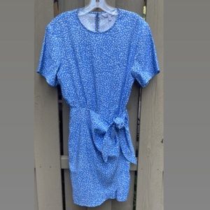 & Other Stories Blue Tie Wrap Dress 2